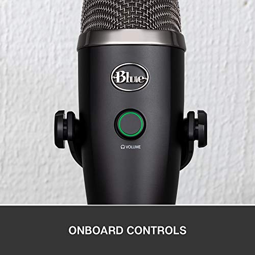 Blue Yeti Nano Premium Condenser USB Microphone with Multiple Pickup Patterns & No-Latency Monitoring for Recording and Streaming on PC & Mac - Blackout