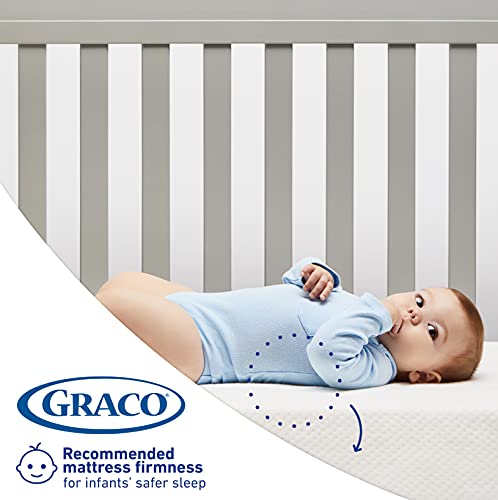 Graco Premium Foam Crib & Toddler Mattress – 2021 Edition, GREENGUARD Gold and CertiPUR-US Certified, 100% Machine Washable, Breathable, Water-Resistant Cover, Ideal Firmness for Infants