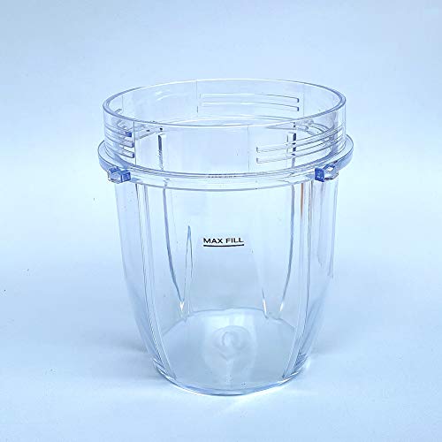 Veterger 2 Pack Replacement Parts Cup with Lid,Compatible with Ninja Blender Auto iQ BL480 BL482 BL642 NN102 BL682 BL450 BL2013 (2 12oz)