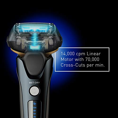 Panasonic Electric Razor for Men, Electric Shaver, ARC5 with Premium Automatic Cleaning and Charging Station, Wet Dry Shaver Men, Cordless Razor, with Pop-Up Trimmer ES-LV97-K, Black