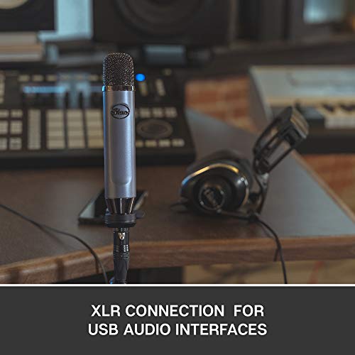 Blue Ember XLR Condenser Mic for Recording and Streaming, Custom Cardioid Capsule and Mic Stand Mount