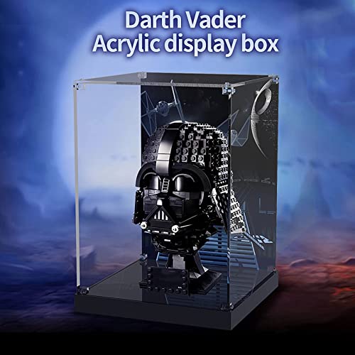 LMTIC Acrylic Display Case for Lego Darth Vader Helmet 75304 Collectible Building Toy Display Cases for Lego 75304 Collectibles Display Box Storage,Dust-Free,Clear(Only Display Box)