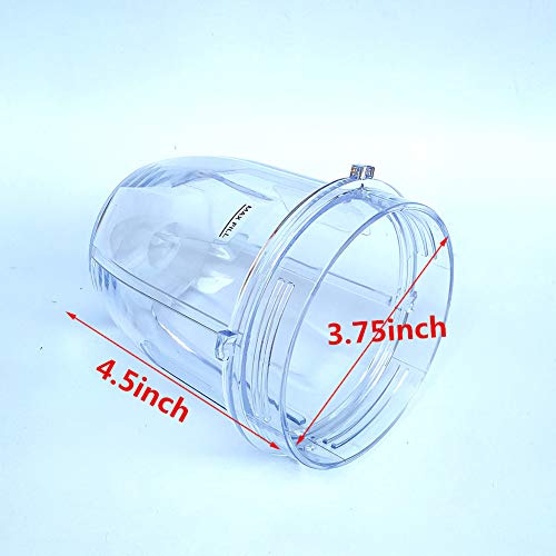 Veterger 2 Pack Replacement Parts Cup with Lid,Compatible with Ninja Blender Auto iQ BL480 BL482 BL642 NN102 BL682 BL450 BL2013 (2 12oz)