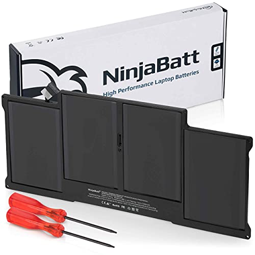 NinjaBatt Battery A1466 A1496 for Apple MacBook Air 13 Inch [2010 2011 2012 2013 2014 2015 2016 2017 Years] A1369 A1405 A1377 - High Performance [7200mAh/55Wh/7.6V]