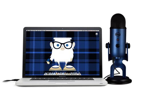Blue Yeti USB Mic for Recording and Streaming on PC and Mac, Blue VO!CE Effects, 4 Pickup Patterns, Headphone Output and Volume Control, Adjustable Stand, Plug and Play – Midnight Blue