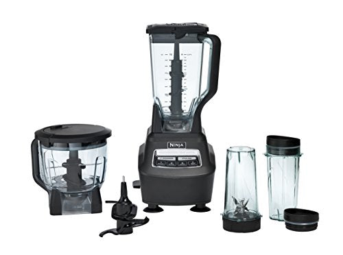 Ninja BL770 Mega Sistema De Cocina, 1500 W, 4 funciones para batidos, procesamiento, masa, bebidas y más, con jarra licuadora de 72 onzas, tazón de procesador de 64 onzas, (2) tazas para llevar y (2) tapas