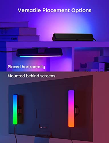 Govee Smart LED Light Bars, Work with Alexa and Google Assistant, Gaming Lights, RGBICWW WiFi TV Backlights with Scene Modes and Music Modes for Gaming, Pictures, PC, TV, Room Decoration