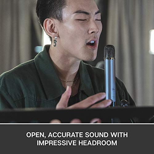 Blue Ember XLR Condenser Mic for Recording and Streaming, Custom Cardioid Capsule and Mic Stand Mount