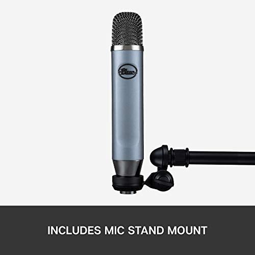 Blue Ember XLR Condenser Mic for Recording and Streaming, Custom Cardioid Capsule and Mic Stand Mount