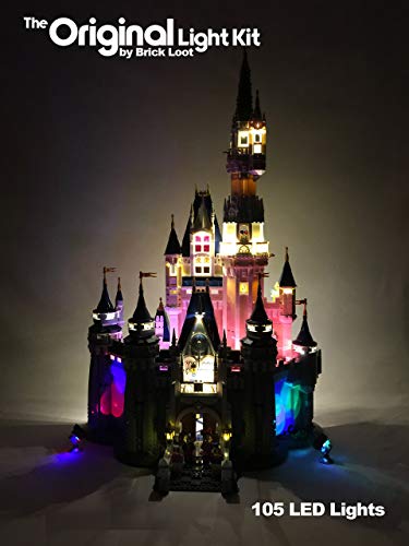 Deluxe LED Lighting Kit Fits Your Lego Disney Castle 71040 - (Lego Set is NOT Included!!!!!! Read: no Lego Brick Set Included)