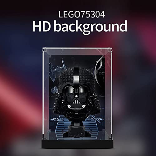 LMTIC Acrylic Display Case for Lego Darth Vader Helmet 75304 Collectible Building Toy Display Cases for Lego 75304 Collectibles Display Box Storage,Dust-Free,Clear(Only Display Box)