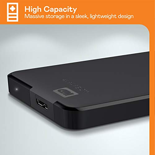 WD 4TB Elements Portable External Hard Drive HDD, USB 3.0, Compatible with PC, Mac, PS4 & Xbox - WDBU6Y0040BBK-WESN