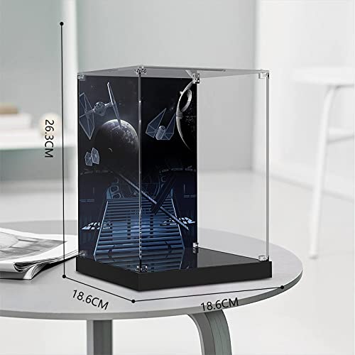 LMTIC Acrylic Display Case for Lego Darth Vader Helmet 75304 Collectible Building Toy Display Cases for Lego 75304 Collectibles Display Box Storage,Dust-Free,Clear(Only Display Box)