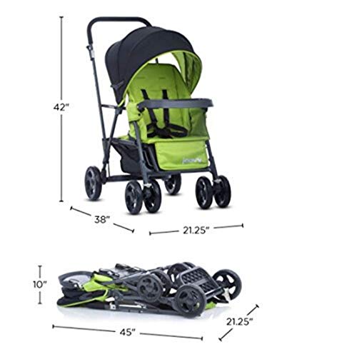 Joovy - Carriola Caboose Grafito con tándem para pararse, Carriola Doble