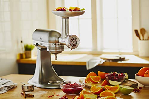 KitchenAid KSMMGA Metal Food Grinder Attachment, 2.5 lb, Silver