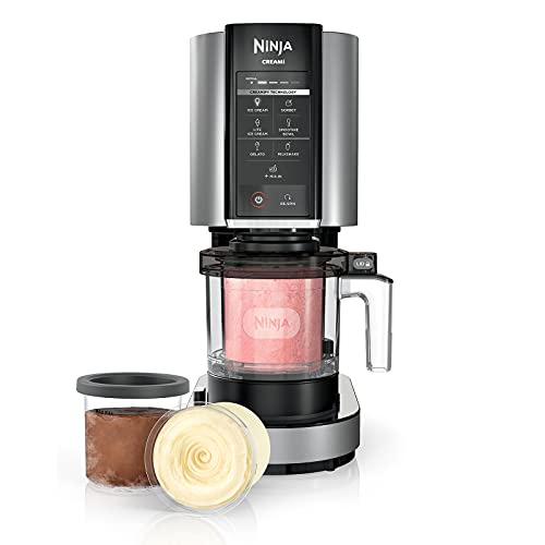 Ninja - CREAMi NC301, máquina para hacer helado, gelato, malteada, sorbetes y batidos, 7 programas de un solo toque, plateado