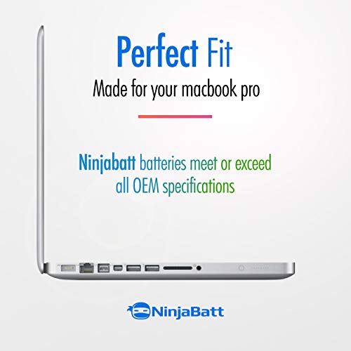 NinjaBatt Battery A1286 A1382 for Apple MacBook Pro 15" [ONLY for Early/Late 2011 2012] - Long Lasting [10.95V/77.5Wh]