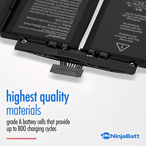 NinjaBatt Battery A1398 A1618 for Apple MacBook Pro Retina 15" [Mid 2015 Year ONLY]- Long Lasting [11.36V/99.5Wh]