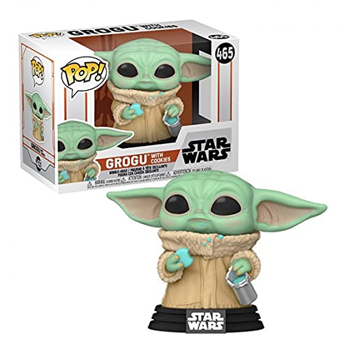 POP Funko Star Wars: The Mandalorian - The Child, Grogu with Cookie, Multicolor (54531)
