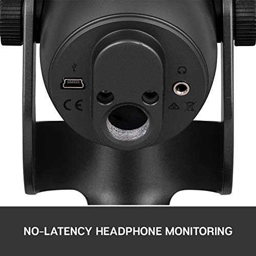 Blue Yeti USB Mic for Recording and Streaming on PC and Mac, Blue VO!CE Effects, 4 Pickup Patterns, Headphone Output and Volume Control, Mic Gain Control, Adjustable Stand, Plug and Play – Blackout