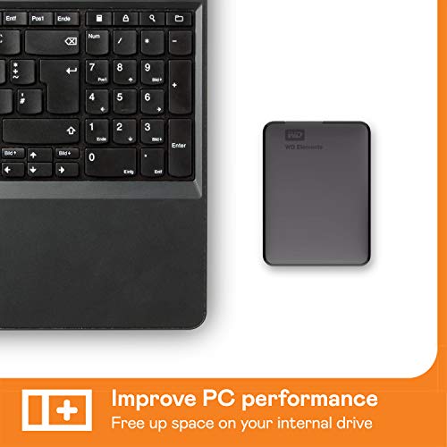 WD 4TB Elements Portable External Hard Drive HDD, USB 3.0, Compatible with PC, Mac, PS4 & Xbox - WDBU6Y0040BBK-WESN