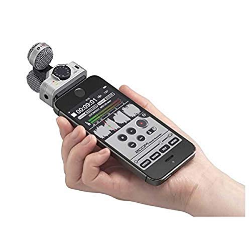 Zoom iQ7 Stereo Mid-Side Microphone for iPhone/iPad, Rotatable Capsule for Alignment with iOS Camera, for Recording High Quality Audio for Music, Videos, Interviews, and More