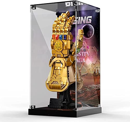LMTIC Acrylic Display Case for Lego Infinity Gauntlet 76191 Collectible Building Kit Display Cases for Lego 76191 Collectibles Display Box Storage,Dust-Free,Clear(Only Display Box)