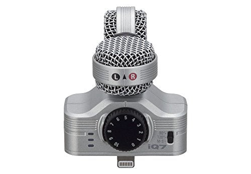 Zoom iQ7 Stereo Mid-Side Microphone for iPhone/iPad, Rotatable Capsule for Alignment with iOS Camera, for Recording High Quality Audio for Music, Videos, Interviews, and More