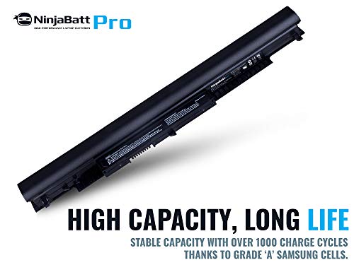 NinjaBatt Pro Battery for HP 807956-001 807957-001 HS04 807611-421 HS03 HSTNN-LB6U 15-AY039WM 15-AY009DX 15-AY061NR 15-BA009DX TPN-I119 15-AY041WM 255 G5 HSO4, Premium Cells - [4 Cells/2600mAh]