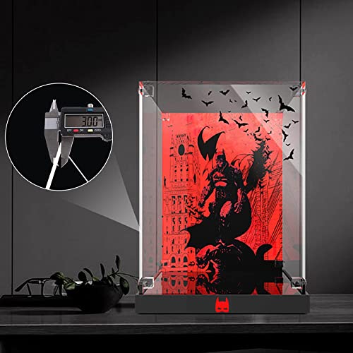 LMTIC Acrylic Display Case for LEGO Batman Cowl 76182 Collectible Cowl Building Kit Display Cases for Lego 76182 Collectibles Display Box Storage,Gifts for Lego Lover，Dust-Free,Clear(Only Display Box)