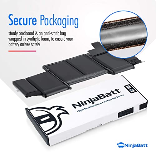 NinjaBatt Battery A1502 A1582 for Apple MacBook Pro Retina 13” A1493 [Early 2015 Mid 2014 Late 2013] - Long Lasting [71.8Wh/11.43V]