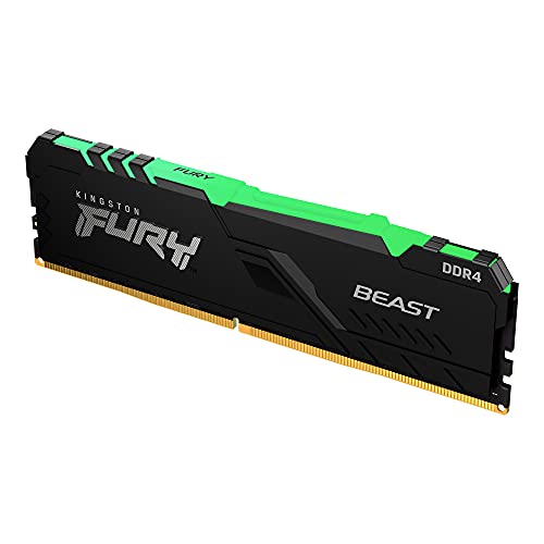 Kingston FURY Beast RGB 64GB (4x16GB) 3600MHz DDR4 CL18 Desktop Memory Kit of 4 KF436C18BBAK4/64