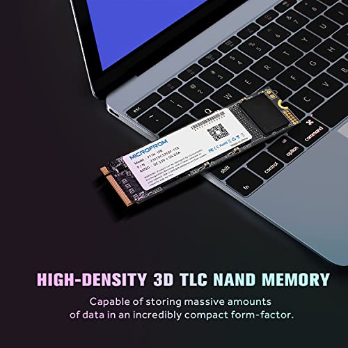 MICROFROM Disco Sólido SSD NVME PCIe SSD de 1TB F11N M.2 NVMe 1.3, SSD M.2 TCL NAND flash hasta lectura/escritura 2,150/1,800 MB/s para PC Gaming Laptop