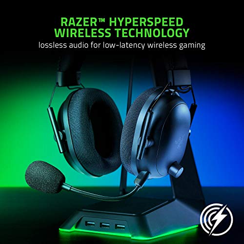 Razer BlackShark V2 Pro Wireless Gaming Headset: THX 7.1 Spatial Surround Sound - 50mm Drivers - Detachable Mic - for PC, PS5, PS4, Switch, Xbox One, Xbox Series X|S - Black