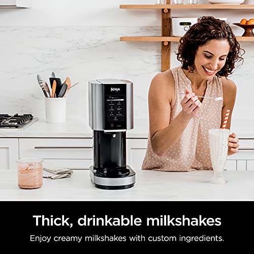 Ninja - CREAMi NC301, máquina para hacer helado, gelato, malteada, sorbetes y batidos, 7 programas de un solo toque, plateado