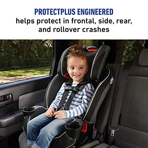 Graco SlimFit 3 in 1 Car Seat -Slim & Comfy Design Saves Space in Your Back Seat, Darcie, One Size