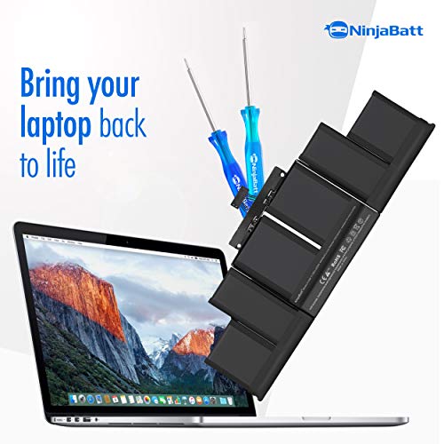 NinjaBatt Battery A1494 for Apple MacBook Pro Retina 15" [Mid & Late 2013 2014 Years] A1398 ME293 ME294 - Long Lasting [11.26V/95Wh]