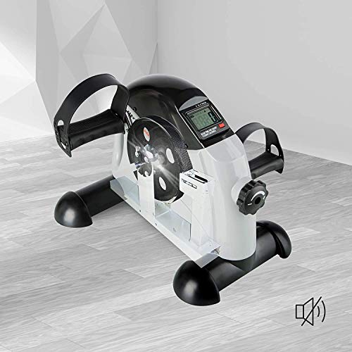 Hausse Portable Exercise Pedal Bike for Legs and Arms, Mini Exercise Peddler with LCD Display, White