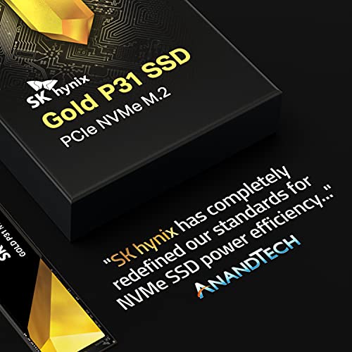 SK hynix SSD Gold 1TB Disco Sólido P31 PCIe NVMe Gen3 M.2 2280 | hasta 3500MB/S | Formato SSD M.2 compacto SK hynix SSD | Flash NAND de 128 capas