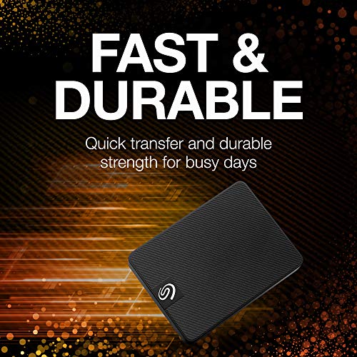 Seagate Expansion SSD 1TB Solid State Drive – USB 3.0 for PC, Laptop and Mac, 3-Year Rescue Service (STJD1000400) , Black