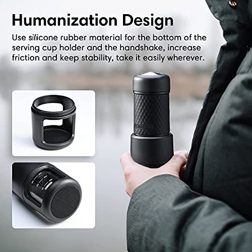STARESSO Portable Espresso Machine - Manual Espresso with Rich & Thick Crema, Mini Coffee Maker Using Ground Coffee & Nespresso Pods, Handy Espresso Maker for Travel Camping Office Home Use
