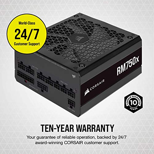 Corsair RMX Series (2021), RM750x, 750 Watt, Gold, Fully Modular Power Supply