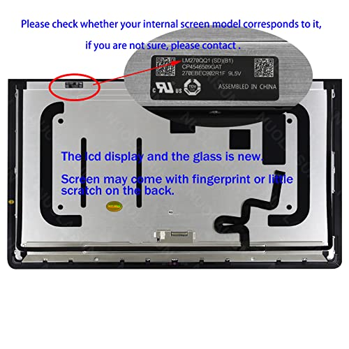 NUOLAISUN Screen Replacement LM270QQ1 (SD)(B1) for iMac 27" A1419 Late 2015 EMC 2834 Retina 5K LCD Display Screen Panel