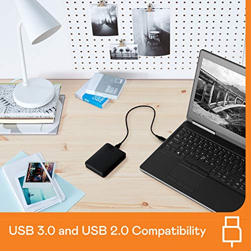 WD 4TB Elements Portable External Hard Drive HDD, USB 3.0, Compatible with PC, Mac, PS4 & Xbox - WDBU6Y0040BBK-WESN