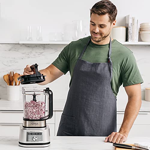 Ninja Foodi SS201 - Licuadora de potencia y procesador de alimentos 3 en 1, mezclador de masa y procesador de alimentos 1400WP smartTORQUE 6 preajustes Auto-iQ