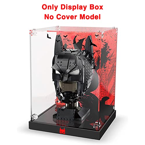 LMTIC Acrylic Display Case for LEGO Batman Cowl 76182 Collectible Cowl Building Kit Display Cases for Lego 76182 Collectibles Display Box Storage,Gifts for Lego Lover，Dust-Free,Clear(Only Display Box)