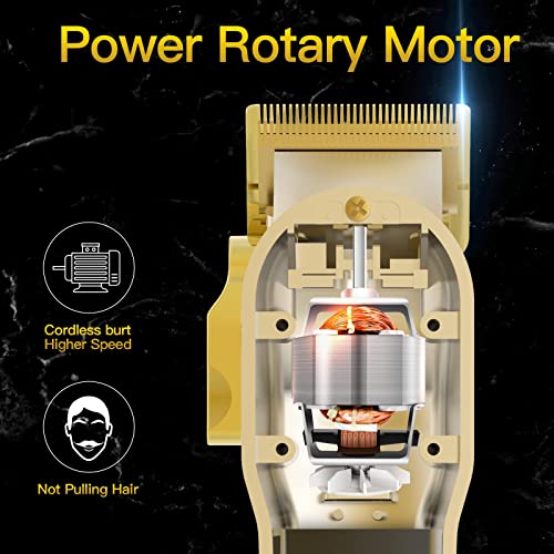 Ufree Hair Clippers for Men + T-Blade Trimmer Kit, Professional Hair Cutting Kit Beard Trimmer Barbers Clippers for Men Women Kids Clipper Set Cordless & LED Display (Gold)