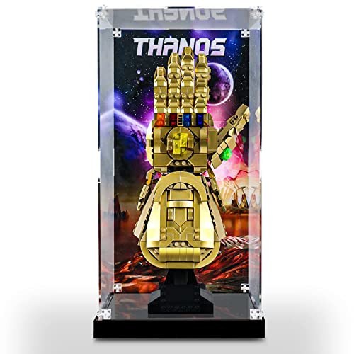 LMTIC Acrylic Display Case for Lego Infinity Gauntlet 76191 Collectible Building Kit Display Cases for Lego 76191 Collectibles Display Box Storage,Dust-Free,Clear(Only Display Box)