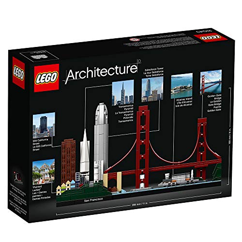 LEGO Architecture Skyline Collection 21043 San Francisco Building Kit Includes Alcatraz Model, Golden Gate Bridge and Other San Francisco Architectural Landmarks (565 Pieces)