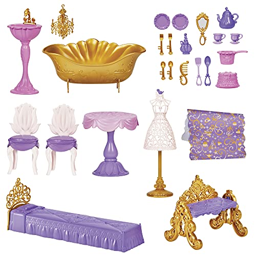 Disney Princess Ultimate Celebration Castle, 4 Feet Tall Doll House with Furniture and Accessories, Musical Fireworks Light Show, Toy for Girls 3 and Up